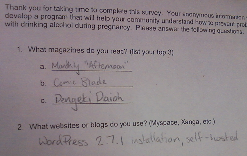 I actually don't read any magazines.